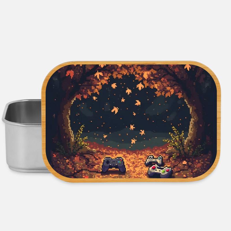 Pixel Feuilles d’automne - Boîte à goûter - argent