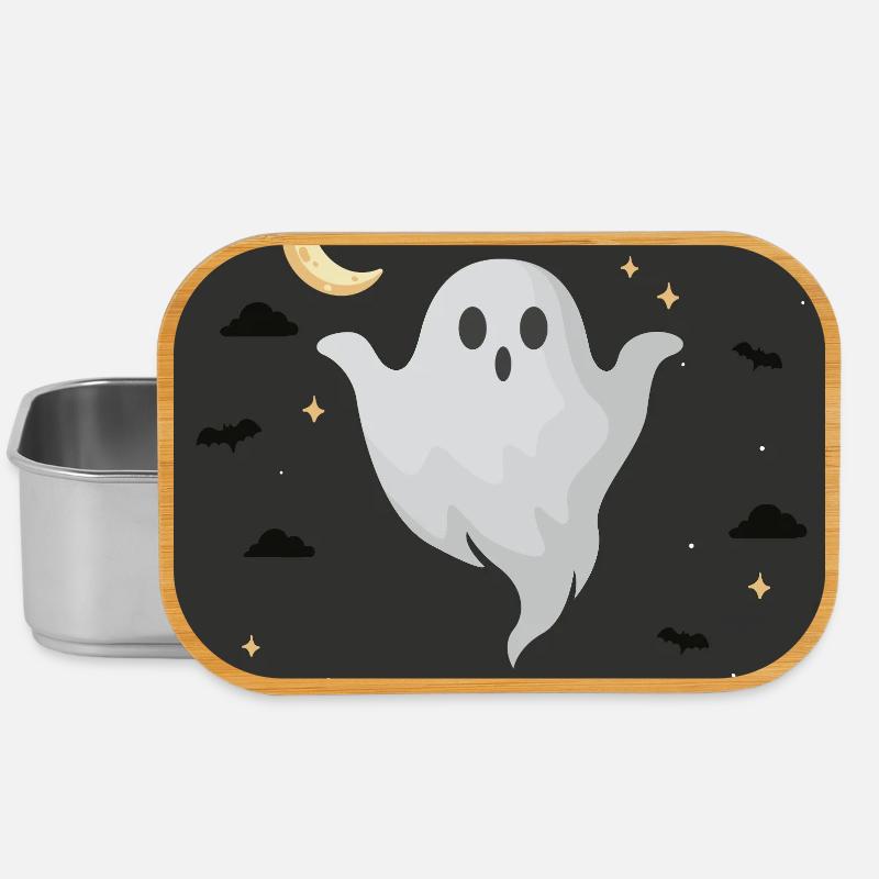 Nachtgeist auf dunklem Hintergrund - Lunch Box - Silber