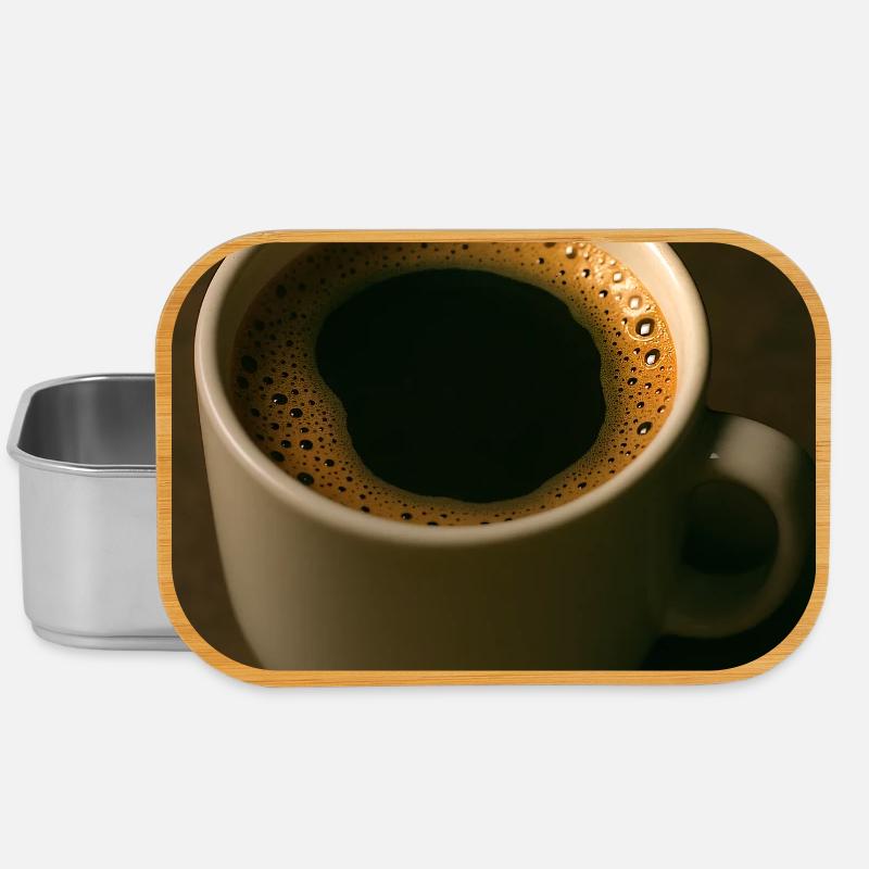 Une tasse de café noir - Boîte à goûter - argent