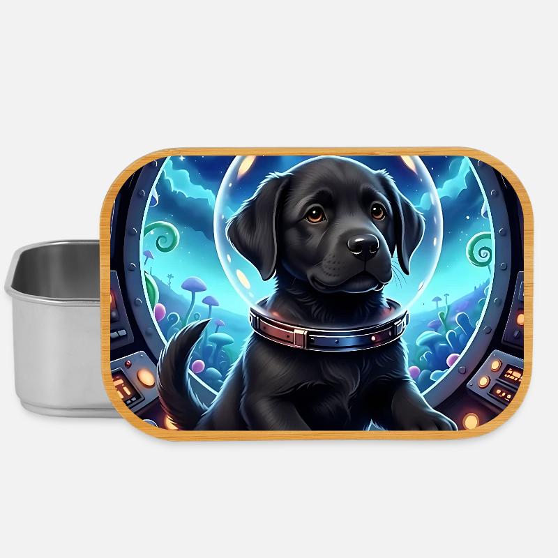 Cosmic Pup dans le cockpit spatial - Boîte à goûter - argent