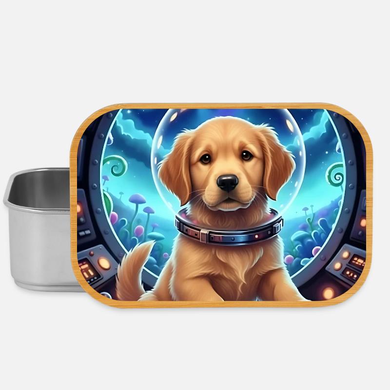Astronaute chiot avec un casque spatial - Boîte à goûter - argent