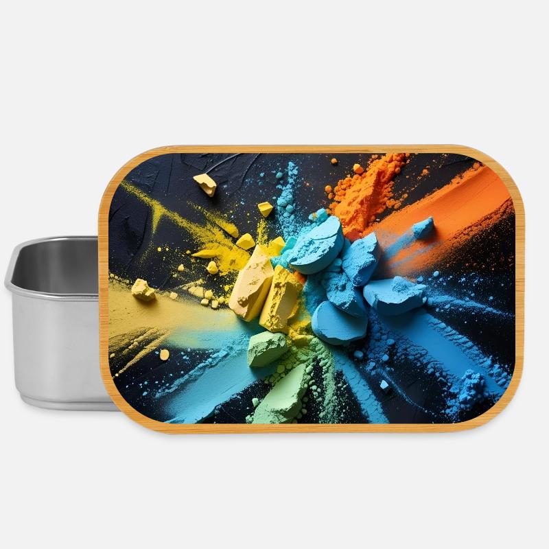 Regenbogenstaub-Explosion - Lunch Box - Silber