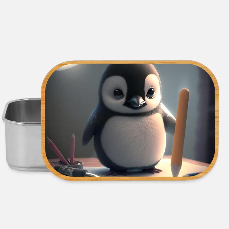 Artiste manchot à la table - Boîte à goûter - argent