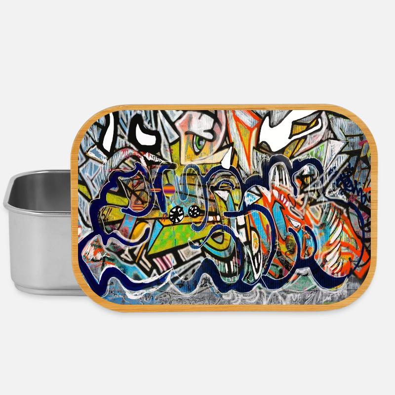 graffiti wall - Lunch Box - silver