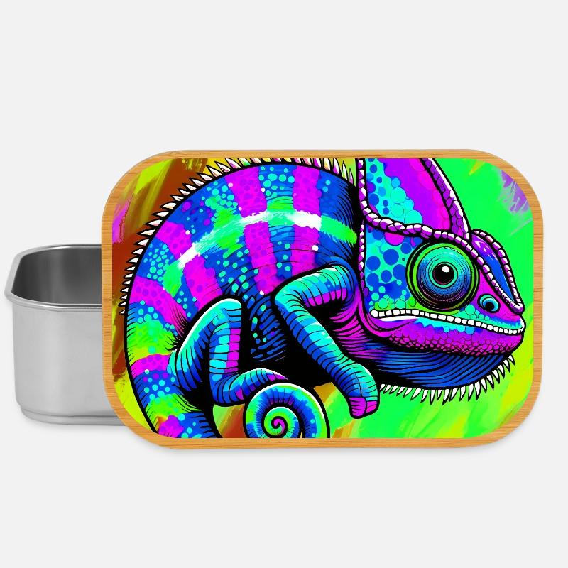 caméléon - Boîte à goûter - argent