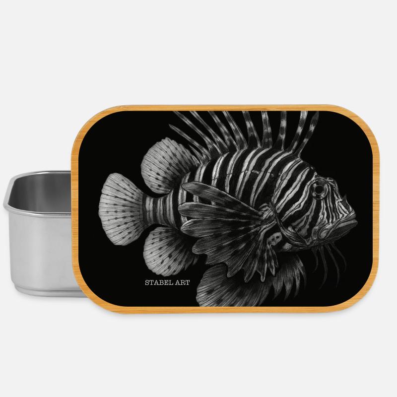 Poisson-lion - Pterois - Boîte à goûter - argent