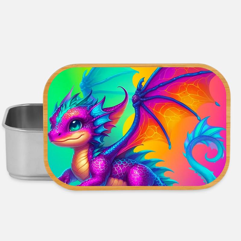 Drache - Lunch Box - Silber