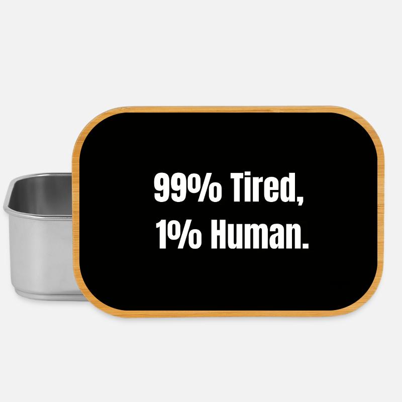 99% müde – Null-Batterie-Modus - Lunch Box - Silber