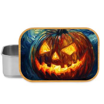 Kürbis Halloween Van Gogh Style Starry Night - Lunch Box - Silber - Vorne
