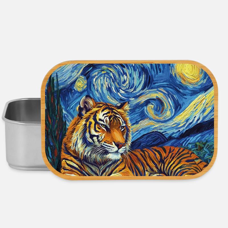 Tiger Van Gogh - Lunch Box - Silber