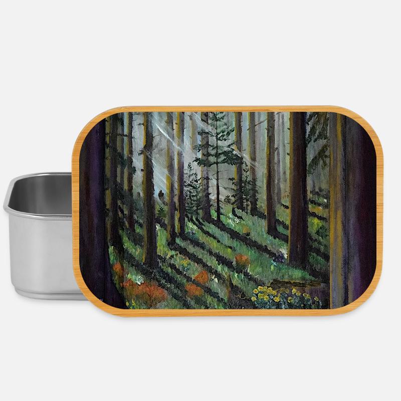 Forêt enchantée Rayons de soleil Illustration - Boîte à goûter - argent