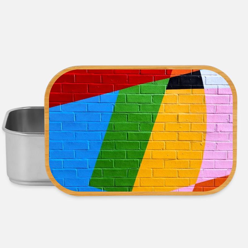 Colourful Wall - Lunch Box - silver