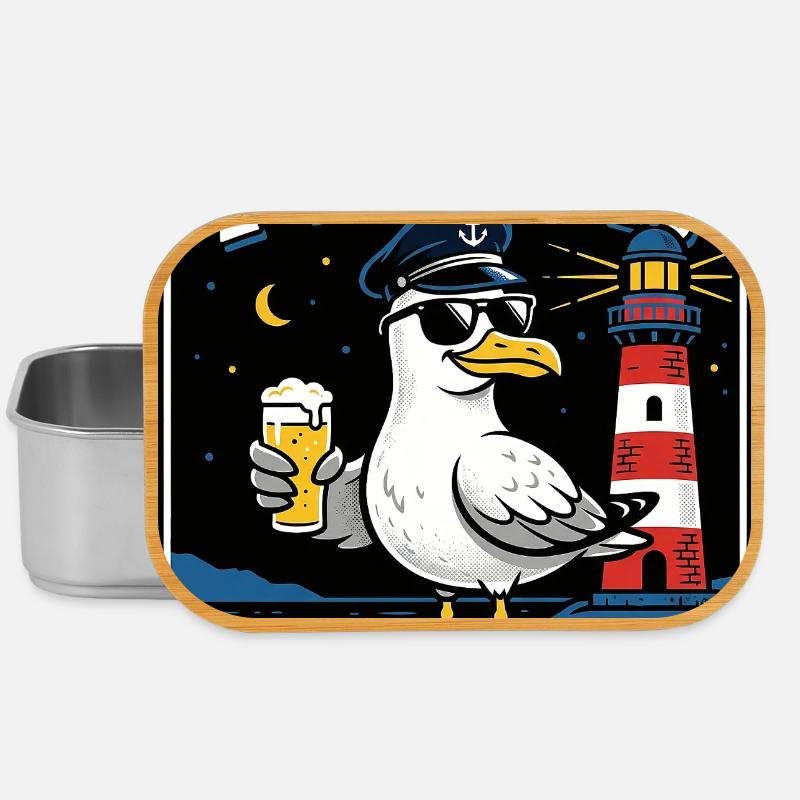 Küste Kneipe Möwe Bier - Lunch Box - Silber