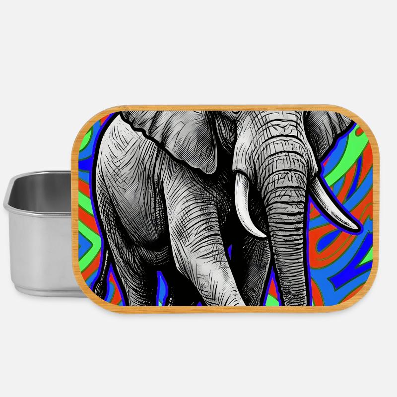 Elefant - Lunch Box - Silber