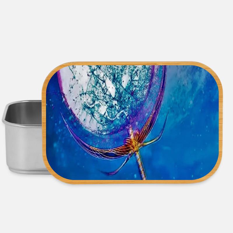 Blauer Traumfänger Netz - Lunch Box - Silber
