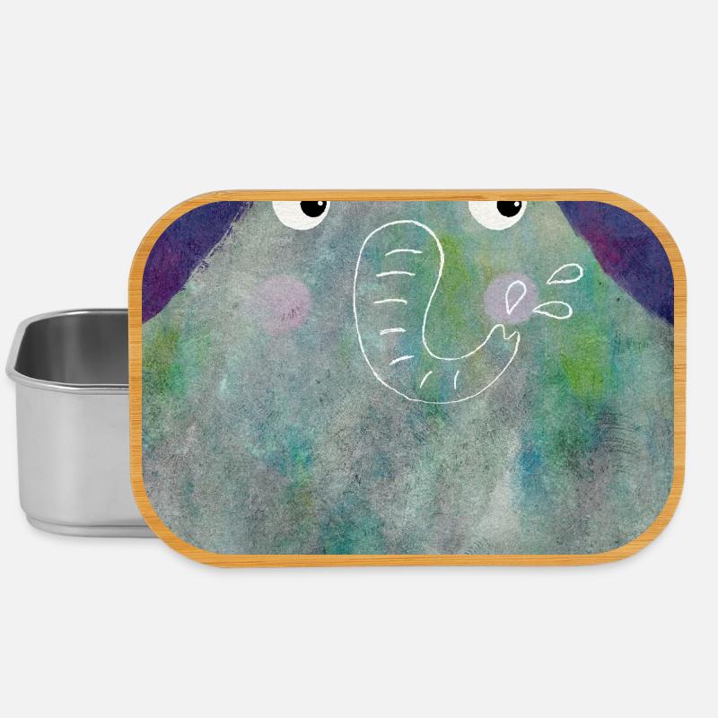 Dear Elephant with Charm - Lunch Box - silver