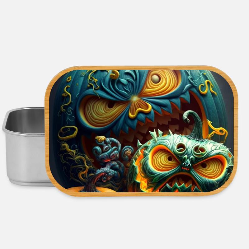 Glowing Halloween Pumpkins - Lunch Box - silver