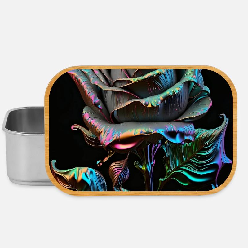Rainbow Rose Metallic - Lunch Box - silver