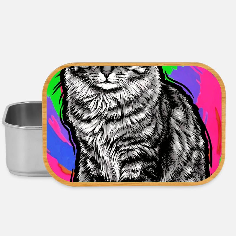 chat - Boîte à goûter - argent