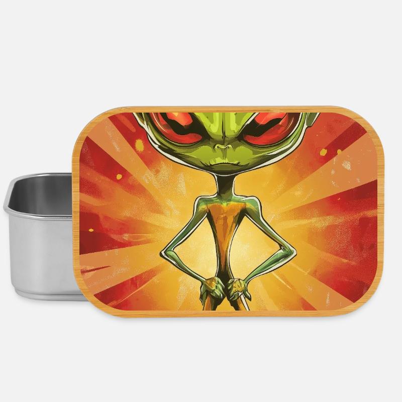 Petit extraterrestre sous la lumière de l’explosion - Boîte à goûter - argent
