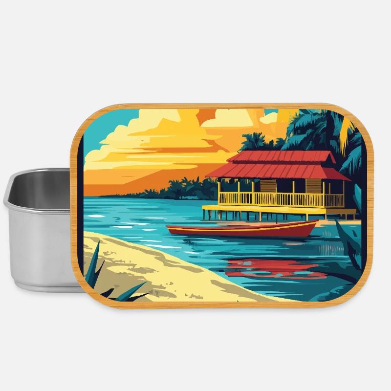 Explore Tropical Paradise of Belize - Lunch Box - silver