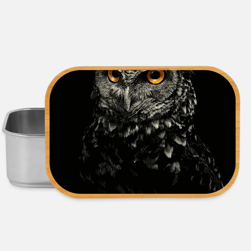 Owl - Lunch Box - silver