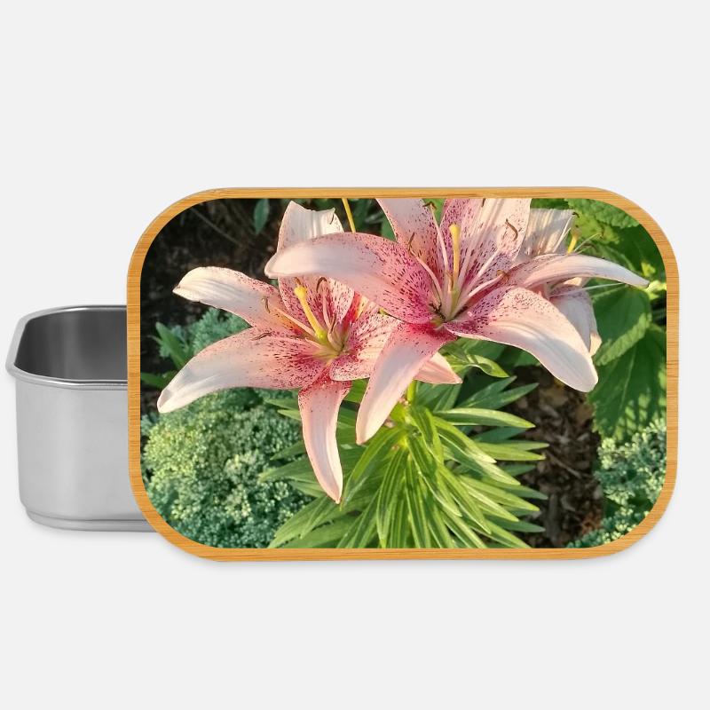 Lily Roses Blossoms - Lunch Box - silver