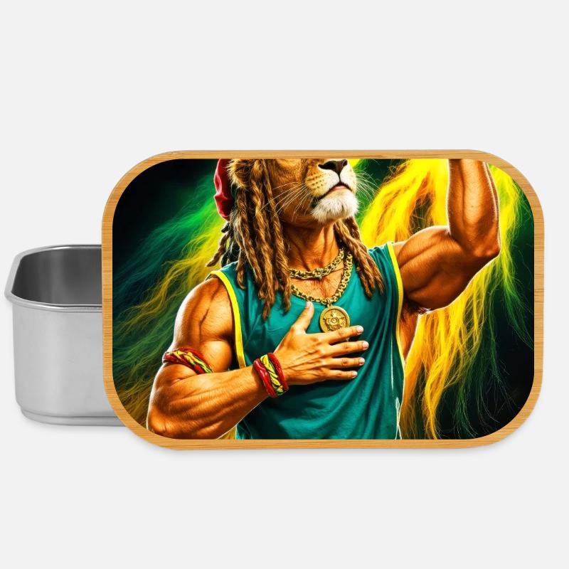Rastafari Humanoider Löwe - Lunch Box - Silber