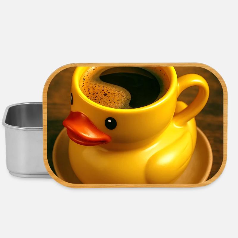 Bath duck as a coffee cup - Lunch Box - silver