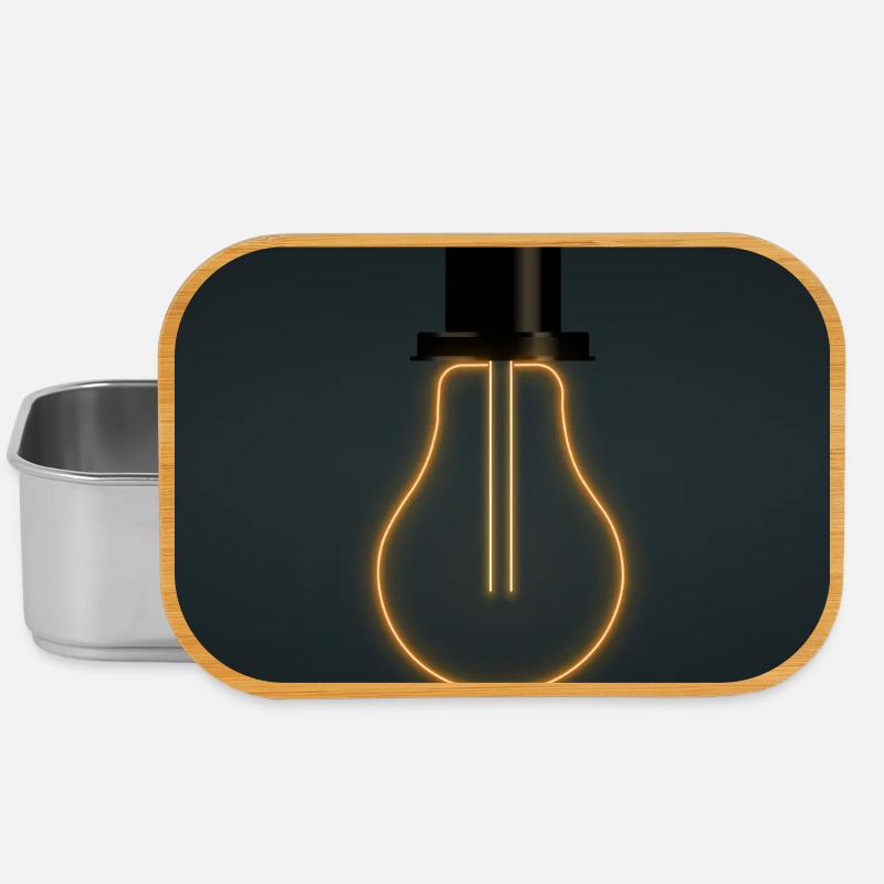 Light It Up – Neon Glühbirne Poster - Lunch Box - Silber
