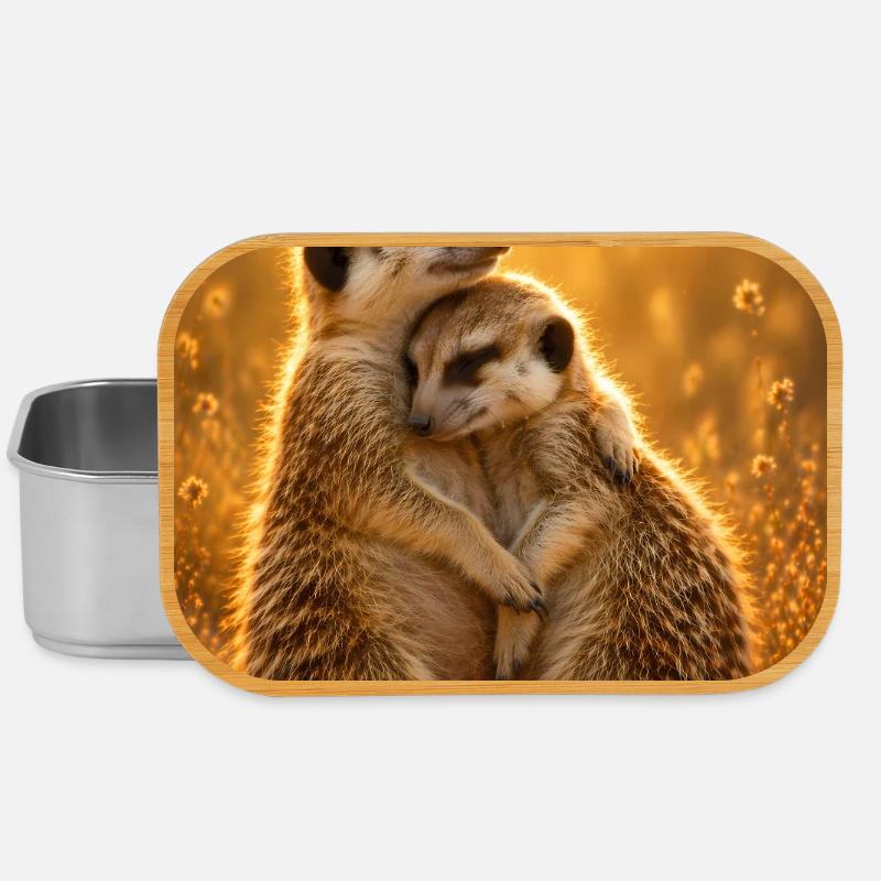 Erdmännchen Umarmung - Lunch Box - Silber