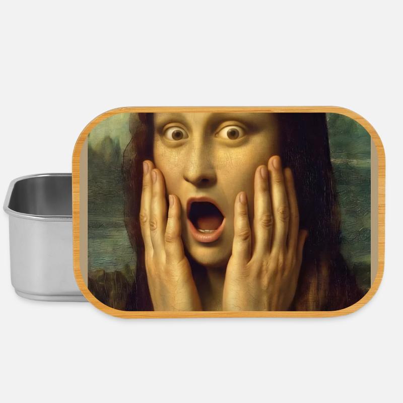 Schockiert, überrascht Mona Lisa - Lunch Box - Silber