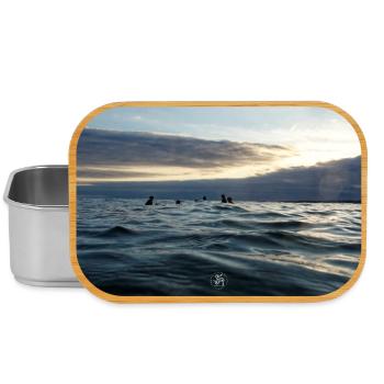 Crépuscule sur les vagues - Boîte à goûter - argent - Devant