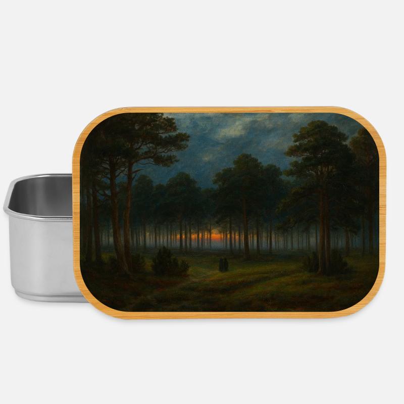 Abenddämmerung im dunklen Wald - Lunch Box - Silber
