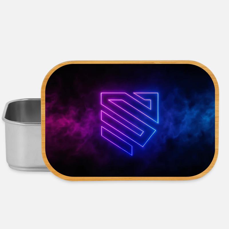 Neon Geometric Shield Logo - Lunch Box - silver