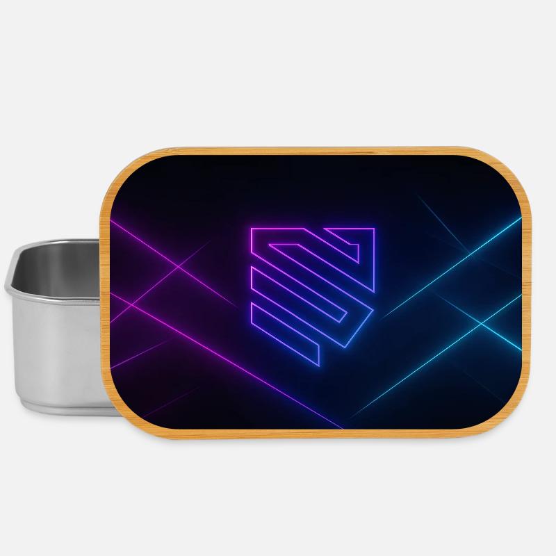 Neon Geometry Glow - Lunch Box - silver