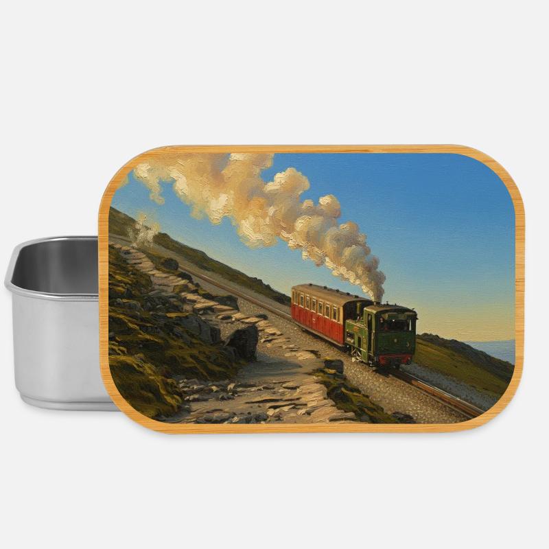 Snowdon Mountain Steam Engine - Lunch Box - silver