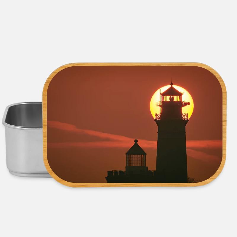 Phare du cap Arkona au coucher du soleil - Boîte à goûter - argent