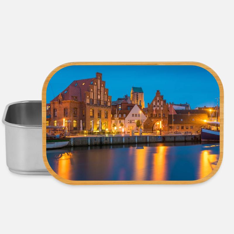 Wismar in the evening - Lunch Box - silver