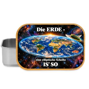 Die Erde -  elliptische Scheibe - Lunch Box - Silber - Vorne