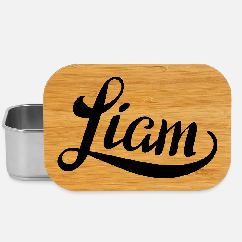 Name Liam - Lunch Box - Silber