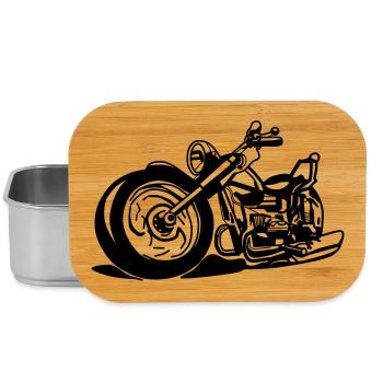 Kultige Chopper Silhouette - Lunch Box - Silber - Vorne