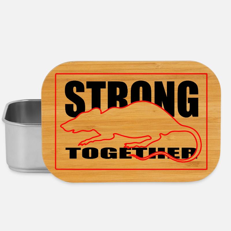 Unity Rodent Silhouette Graphic Tee Red and Black - Lunch Box - silver