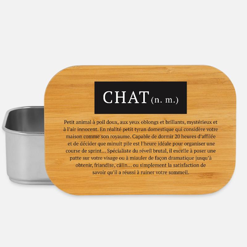 Chat n.m. définition du mot chat - Boîte à goûter - argent