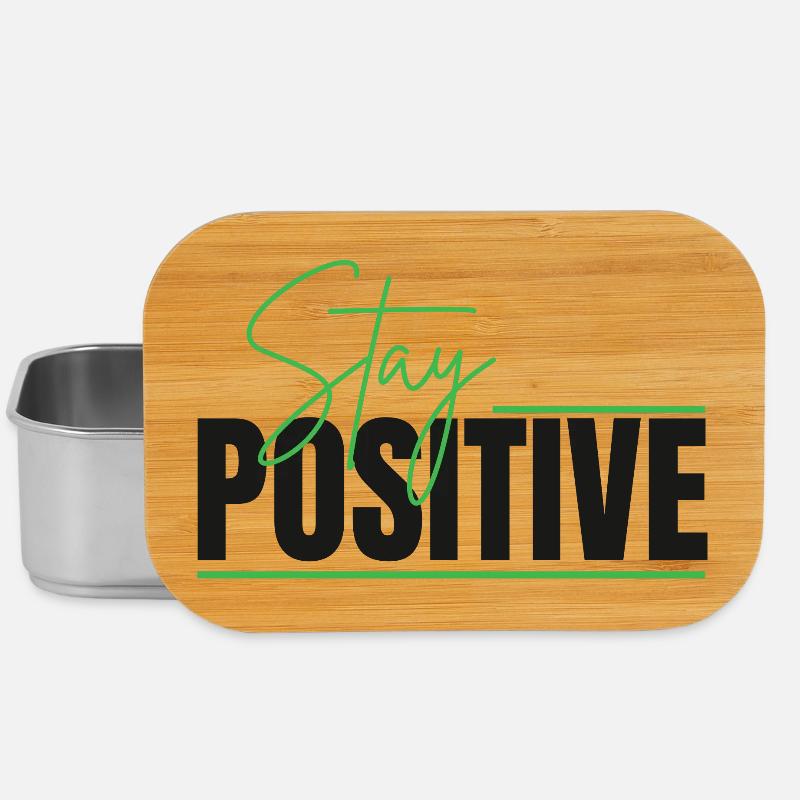 Reste positif : Design typographique - Boîte à goûter - argent