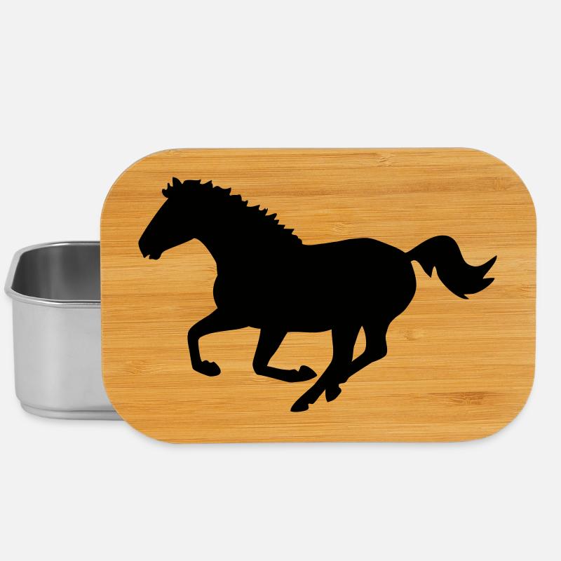 cheval - Boîte à goûter - argent