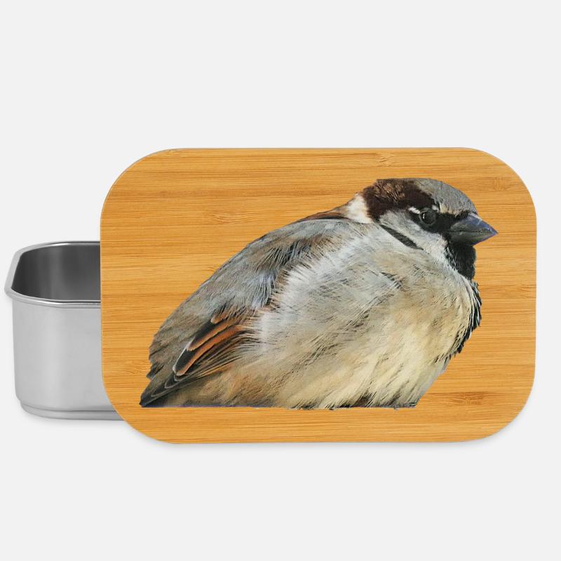 Pastell-Sperling im Wald - Lunch Box - Silber
