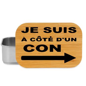 Je Suis À Côté D UN CON - Boîte à goûter - argent - Devant