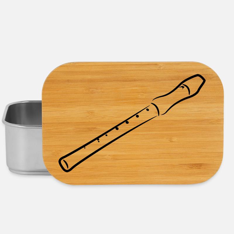 Flöte Zeichnung - Lunch Box - Silber