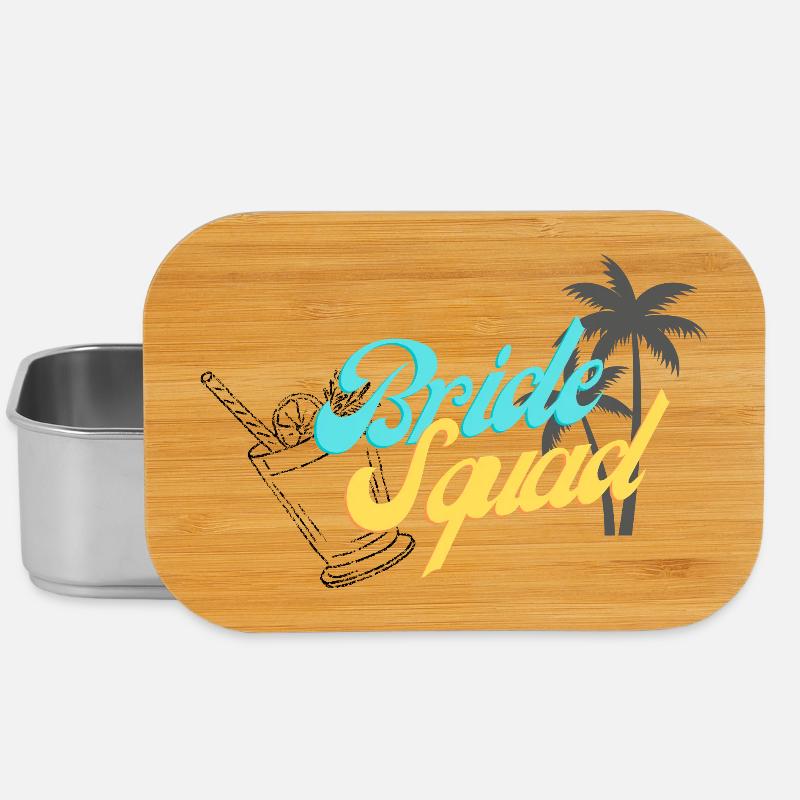 Bride Squad Tropical Sunset Design - Boîte à goûter - argent